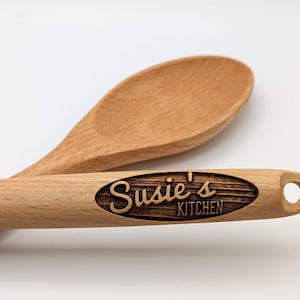Personalized Wooden Spoon, Engraved Wooden Spoon, Personalized Spoon, Wooden Spoon, Gift for Her, Baking Gift, Cooking Gift, Engraved Spoon Bild 9