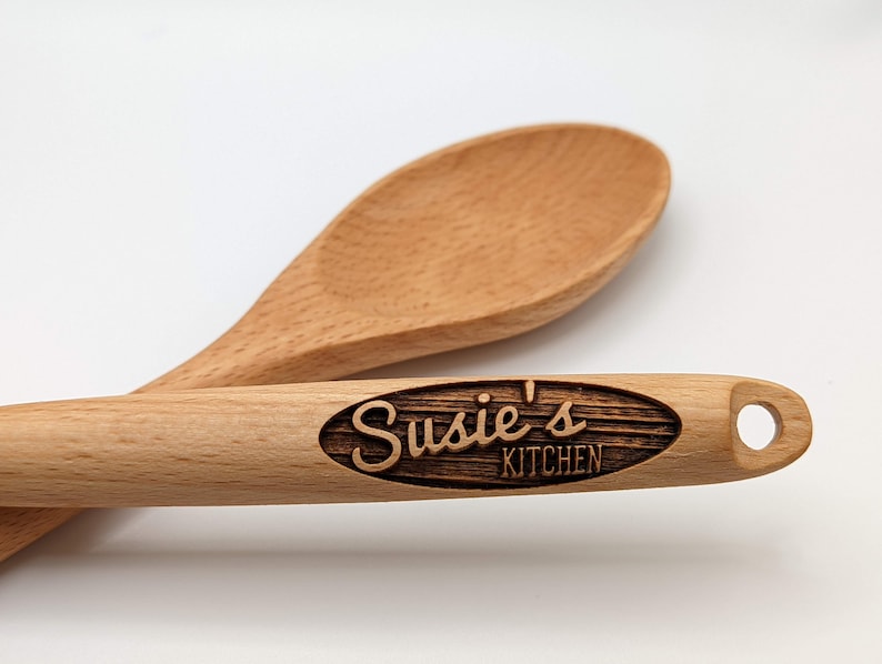 Personalized Wooden Spoon, Engraved Wooden Spoon, Personalized Spoon, Wooden Spoon, Gift for Her, Baking Gift, Cooking Gift, Engraved Spoon Bild 9