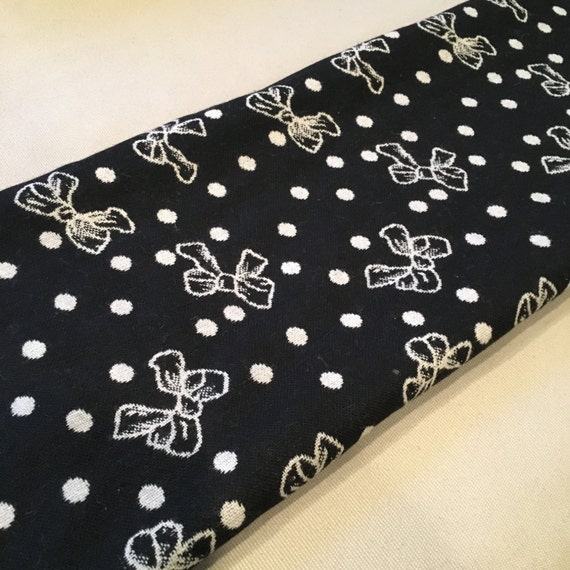 Polka Dot Throw Blanket | Handmade Decorative Throw Blanket, Black & White Bow Throw, Valentin's Day, Baby Nursery, Mother's Day Gift