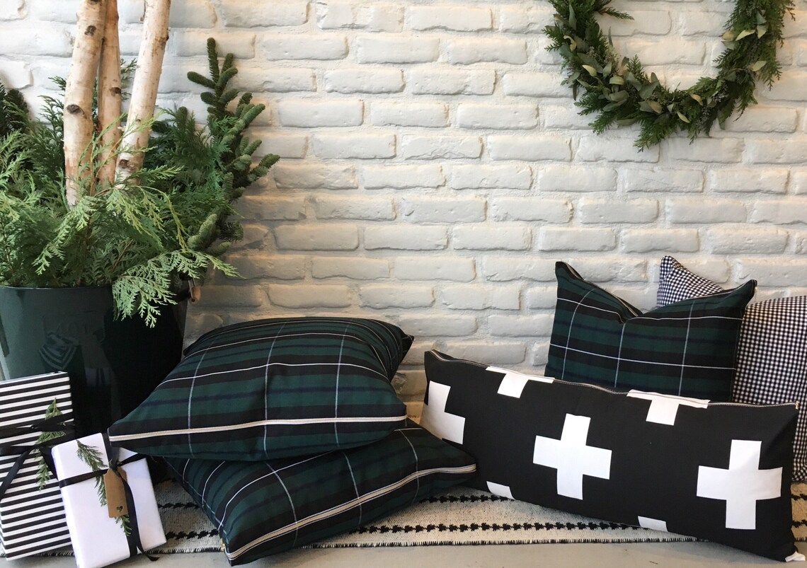 Oversized Swiss Cross Lumbar Pillow Cover Plus Sign Pillow Etsy