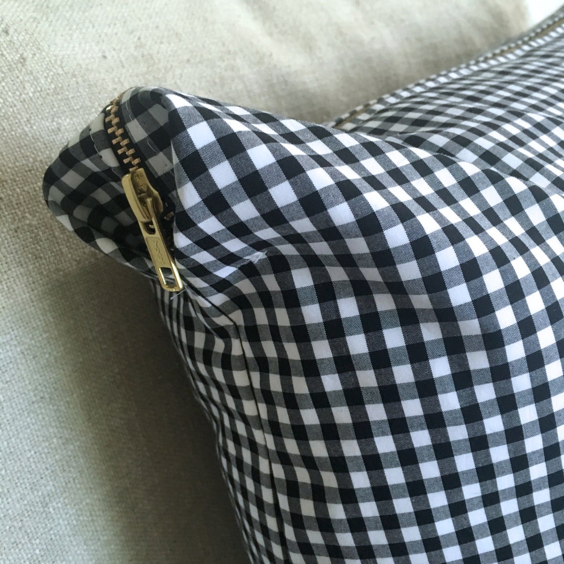 Gingham Pillow Cover Black & White Gingham Pillow Cover Etsy