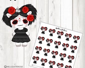 Sugar Skull, Planner Stickers, Erin Condren, Skeleton Stickers, October Stickers, Halloween Stickers, Sugar Skull Stickers, Costume Stickers