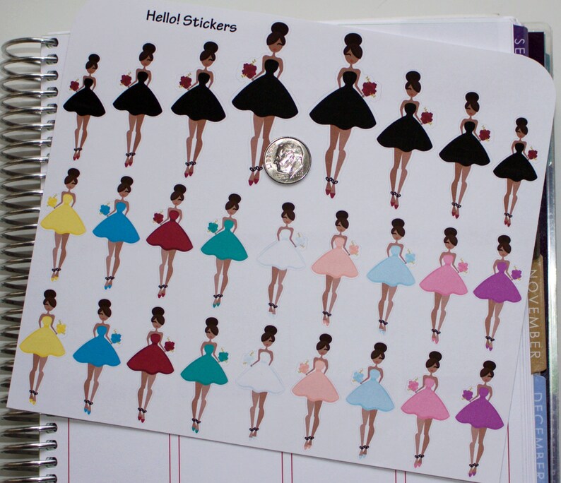 Brides Maids Stickers Erin Condren Planner African American Etsy