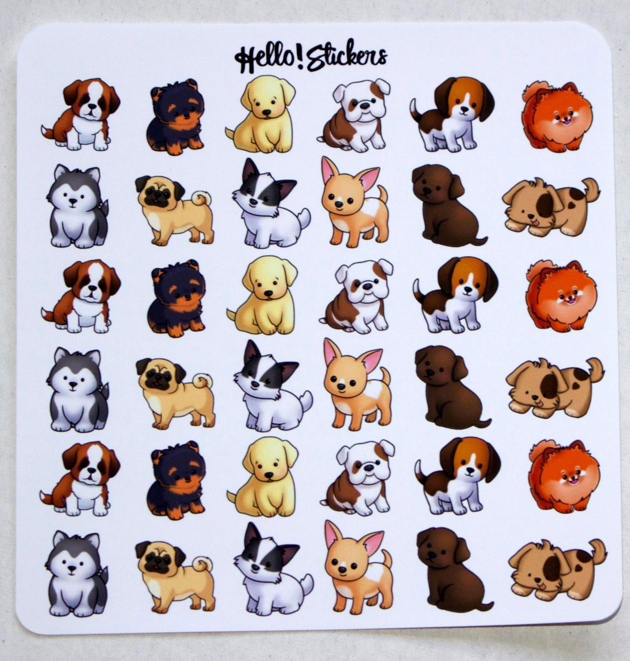 Small Toy Dogs Pets Stickers, Erin Condren Planner, School Stickers