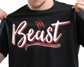 Beast - Men's Beast Mode Workout Shirt, Matching Couples Beauty Gift