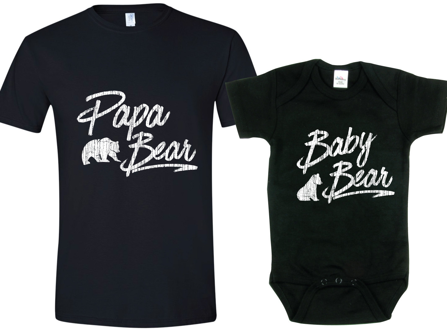 Papa ours bébé ours assorti T-shirt Tees pères jour cadeau | Etsy
