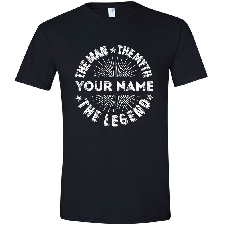 Custom 'The One The Only The Legend' Personalized T-Shirt For Men – Medium Black