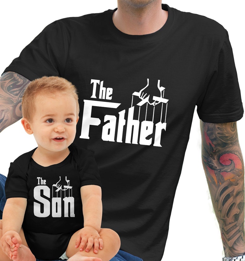 The Father and The Son GodFather Matching Fathers Day Tshirt | Etsy