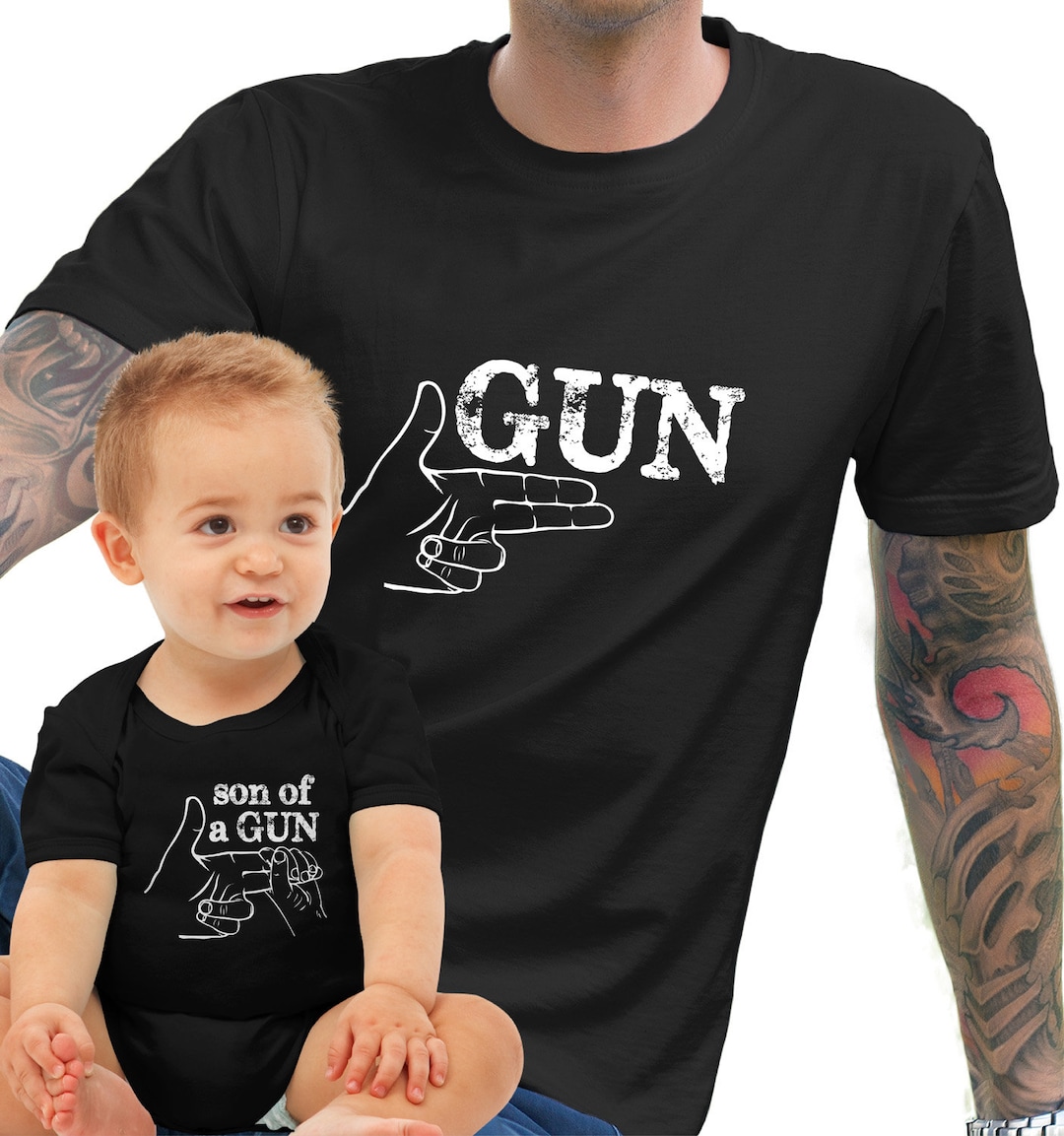 Matching Father Son Shirts, Son of a Gun Dad and Son Shirt - Etsy