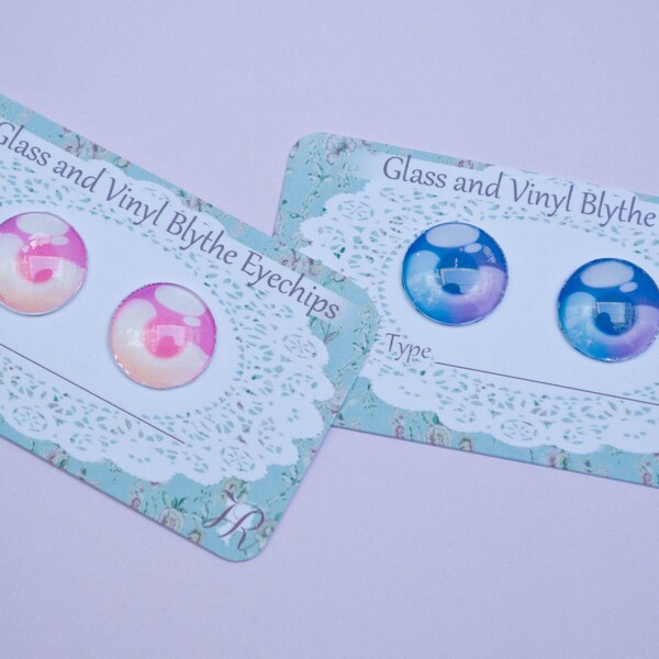 Blythe 14mm Vinyl Glass Eye Chips (10 Colours) - Anime Eye Colours #1