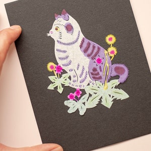 3 piccoli tagli di carta tradizionali per gatti gattini (set B) / scrapbooking di artigianato popolare cinese bomboniera per la decorazione domestica