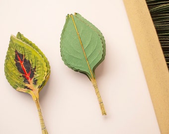 Vintage Paper Leaves Bundle / Deadstock Made in Japan Flower Scrapbooking Supplies