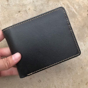 Personalisierte Leder Herren Brieftasche Leder Bifold Brieftasche Leder Benutzerdefinierte Brieftasche Jubiläum Geschenk für ihn, Mann, Freund, Männer, Vater, Vater