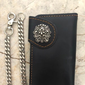 Leder Biker Brieftasche Kette Herren Bifold Brieftasche Handgefertigte Leder Brieftasche Kette Brieftasche Lanyard Brieftasche Geschenk für Grad Geschenk für Männer Geschenk für ihn