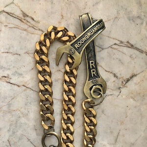 Cartera de motociclista con cadena de latón macizo, cadena de cartera de latón, llavero de motociclista, cadena de monedero, llavero de latón, cadena de cartera de motocicleta hecha a mano