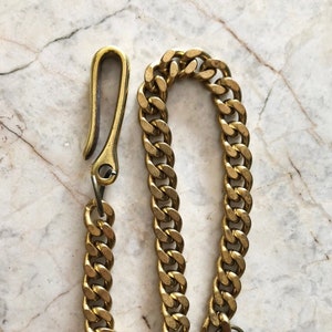 Cartera de motociclista con cadena de latón macizo, cadena de cartera de latón, llavero de motociclista, cadena de monedero, llavero de latón, cadena de cartera de motocicleta hecha a mano