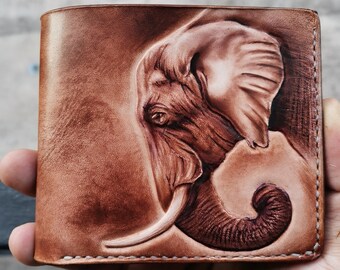 Cartera de cuero con foto personalizada para hombre, billetera plegable con foto grabada, regalo de recuerdo, regalo de aniversario para él, regalo para hombre.
