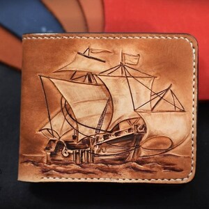 Personalized Photo Leather Wallet for Men Custom Photo Engraving Picture Bifold Wallet Memory Gift Anniversary Gifts for Him Gift for Men