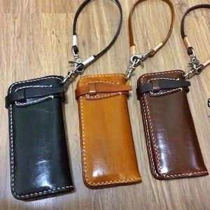 Leder Biker Brieftasche Kette Herren Bifold Brieftasche Handgefertigte Leder Lanyard Brieftasche Lange Brieftasche Biker Geschenk für Grad Geschenk für Männer Geschenk für ihn