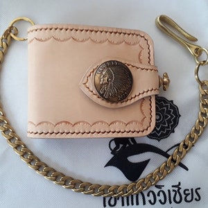 Leder Biker Brieftasche Kette Herren Bifold Brieftasche Handgefertigte Leder Brieftasche Kette Brieftasche Lanyard Brieftasche Geschenk für Grad Geschenk für Männer Geschenk für ihn