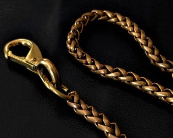 Biker Solid Brass Chain Wallet Brass Wallet Chain Biker Keychain