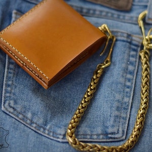 Leder Biker Brieftasche Kette Herren Bifold Brieftasche Handgefertigte Leder Brieftasche Kette Brieftasche Lanyard Brieftasche Geschenk für Grad Geschenk für Männer Geschenk für ihn