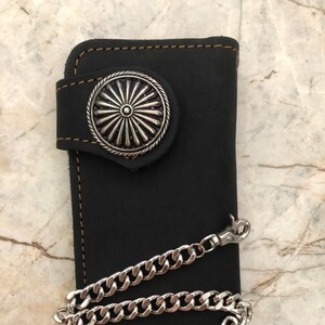 Leder Biker Brieftasche Kette Herren Bifold Brieftasche Handgefertigte Leder Brieftasche Kette Brieftasche Lange Brieftasche Biker Geschenk für Grad Geschenk für Männer Geschenk für ihn