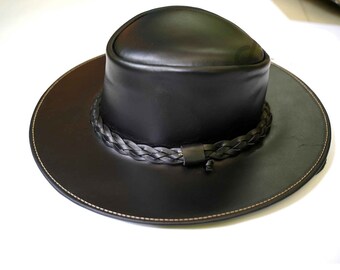 オーストラリア産レザーカウボーイハット：ユニセックス