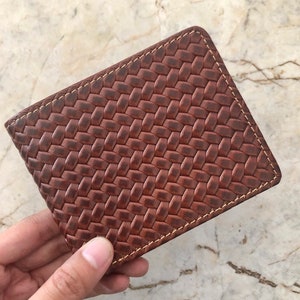 Personalisierte Leder Herren Brieftasche Leder Bifold Brieftasche Leder Benutzerdefinierte Brieftasche Jubiläum Geschenk für ihn, Mann, Freund, Männer, Vater, Vater