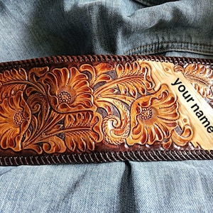 Carved Leather Mens Wallet Floral Tooled Wallet Cowboy Carved Wallet Bifold  Wallet Western Wallet Gift for Him Gift for Men Gift for Dad