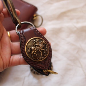 Leather Keychain Leather Clip Keychain Minimalist Handmade Leather Keychain Keyfob Leather keyring Gift for him Gift for men Gift for dad