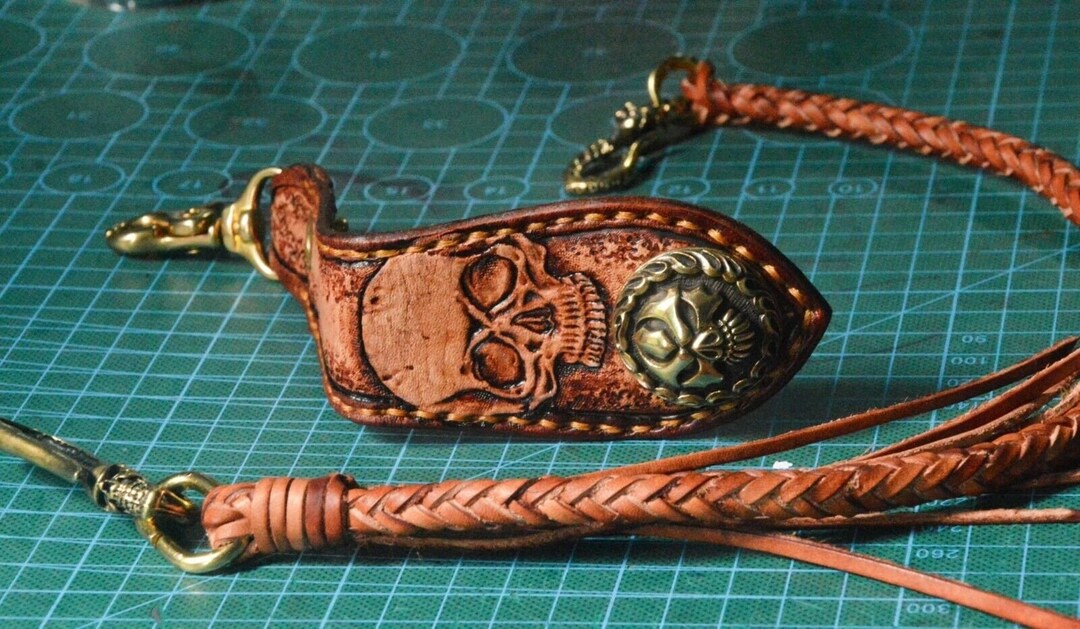 Leather Strap Wallet Chain Leather Rope Chain Wallet Lanyard Wallet ...