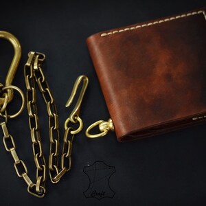 Leder Biker Brieftasche Kette Herren Bifold Brieftasche Handgefertigte Leder Brieftasche Kette Brieftasche Lanyard Brieftasche Geschenk für Grad Geschenk für Männer Geschenk für ihn