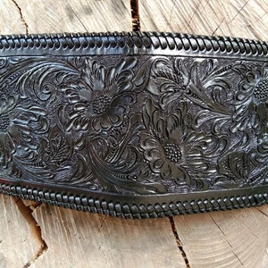 Geschnitzte Leder Herren Geldbörse Blume geschnitzte Brieftasche Bifold Brieftasche Western Cowboy Brieftasche Jahrestag Geschenk für ihn Geschenk für Männer Geschenk für Papa