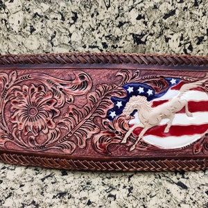 Cartera de cuero tallada a mano, cartera floral, cartera plegable estilo vaquero occidental para hombre, cartera de cuero repujado, regalo para él, regalo para hombre, regalo para papá