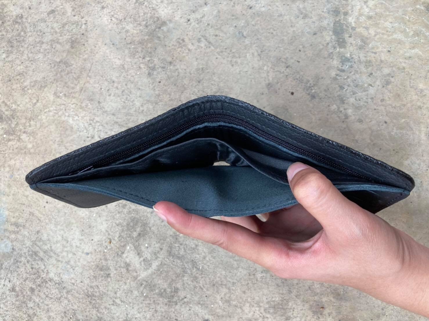 Portafoglio Uomo In Pelle Intagliato A Mano - Aquila E Cowboy - Bifold Con Catena