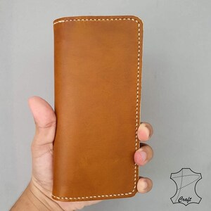 Leder Biker Brieftasche Kette Herren Bifold Brieftasche Handgefertigte Leder Brieftasche Lange Leder Brieftasche Biker Geschenk für Grad Geschenk für Männer Geschenk für ihn