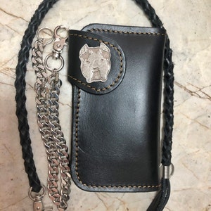 Leder Biker Brieftasche Kette Herren Bifold Brieftasche Handgefertigte Leder Brieftasche Kette Brieftasche Lanyard Brieftasche Geschenk für Grad Geschenk für Männer Geschenk für ihn