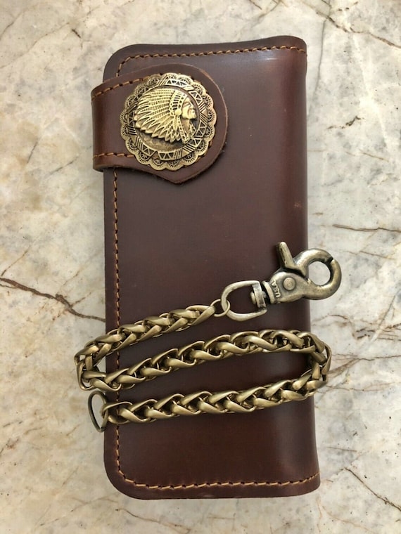 Chain Wallet for Men,chain Wallet Leather,biker Chain Wallet