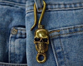 フリーメーソンの真鍮製フィッシュフックキーホルダー：プロビデンスの