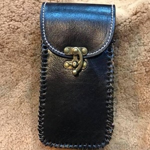 Personalized Leather Cell Phone Holster For Belt Handmade Leather Phone Case Custom Phone Case Gift for Him Gift for Men Gift for Dad