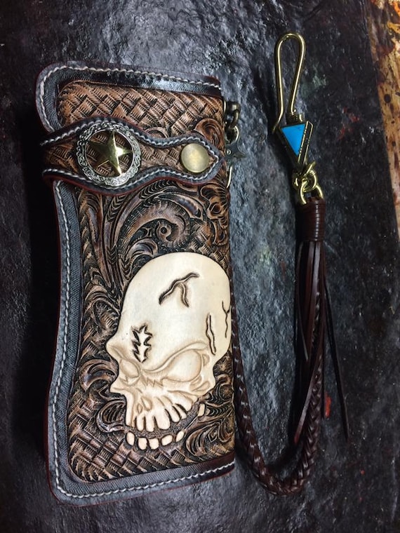 Motociclista Carteras Para Hombre Con Cadena Cartera De Cadena De