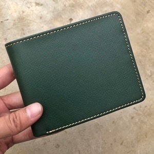 Personalisierte Leder Herren Brieftasche Leder Bifold Brieftasche Leder Benutzerdefinierte Brieftasche Jubiläum Geschenk für ihn, Mann, Freund, Männer, Vater, Vater