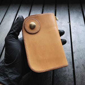 Leder Biker Brieftasche Kette Herren Bifold Brieftasche Handgefertigte Leder Brieftasche Kette Brieftasche Lanyard Brieftasche Geschenk für Grad Geschenk für Männer Geschenk für ihn