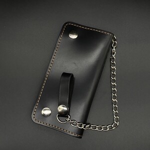 Leder Biker Brieftasche Kette Herren Bifold Brieftasche Handgefertigte Leder Brieftasche Kette Brieftasche Lange Brieftasche Biker Geschenk für Grad Geschenk für Männer Geschenk für ihn