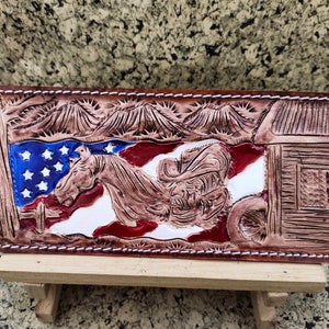 Handgefertigte geschnitzte Lederbrieftasche Florale Brieftasche Western Cowboy Bifold Herren Brieftasche Punzierte Leder Brieftasche Geschenk für Ihn Geschenk für Männer Geschenk für Papa