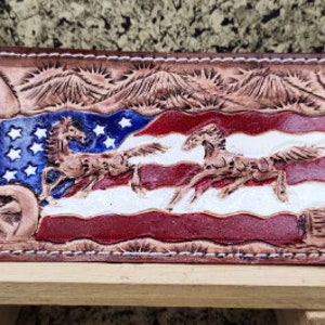 Cartera de cuero tallada a mano, cartera floral, cartera plegable estilo vaquero occidental para hombre, cartera de cuero repujado, regalo para él, regalo para hombre, regalo para papá