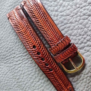 Western Watchband Custom Leather Watch Strap Tooled Leather Watch Strap Carved Floral Watch Band 24mm 22mm 20mm 19mm 18mm Gift For Him