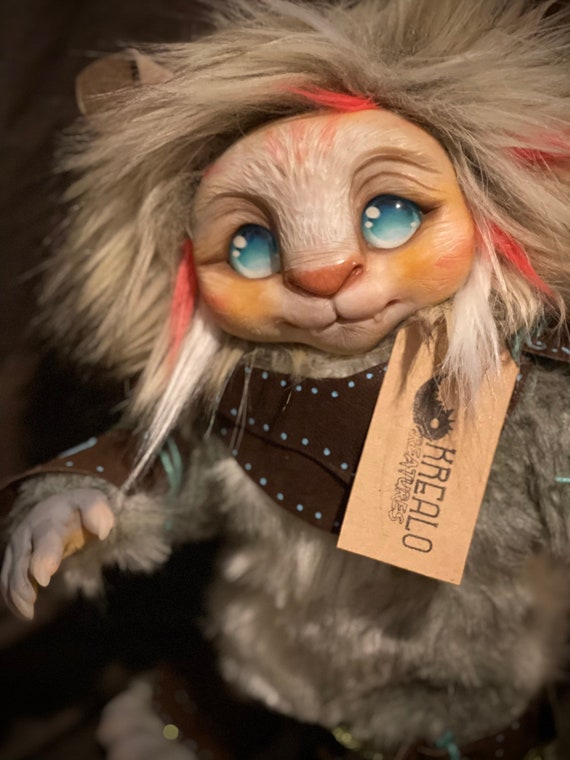ファンタジー生物ドールFurry Doll ハンドメイド Forestino Alchemist Forest Dweller Doll (about 35 Cm / 13 Inches