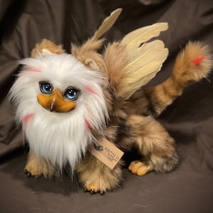 Handmade Baby Griffin (about 45 cm) Polymer clay creature, OOAK, made in Italy